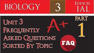 IAL Biology Unit 3  Frequently Asked Questions [upl. by Bettzel]