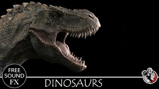 Dinosaur Sounds Large deep roars  No Copyright [upl. by Latin]