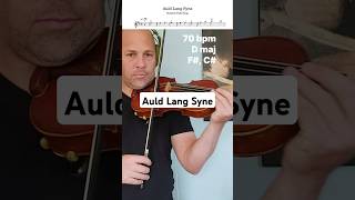 Auld Lang Syne beginner violin tutorial violin music tuneaday [upl. by Josepha]