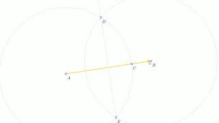 Trazar la mediatriz de un segmento con regla y compás [upl. by Grassi]