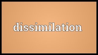 Dissimilation Meaning [upl. by Noral]