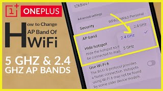 How to Change AP Band of WiFi Hotspot 25 Ghz 5GHz on OnePlus Android Phone [upl. by Feodore]