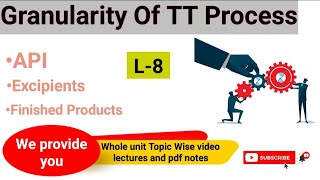 Granularity Of TT Process Technology Transfer Industrial Pharmacy 2 Unit 2 [upl. by Gnat]