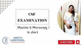 CSF examination or cerebrospinal Fluid examination l Routine and Microscopy test in short csf [upl. by Sperry]