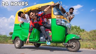 24 Hours in Auto Rickshaw Challenge  इसमें तो बहुत बुरे फंसे🤯 [upl. by Ailaza426]