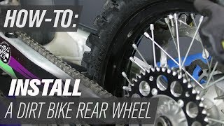 How To Install a Dirt Bike Rear Wheel [upl. by Leunam168]