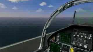 Landing on carrier with F15 [upl. by Eladnyl]