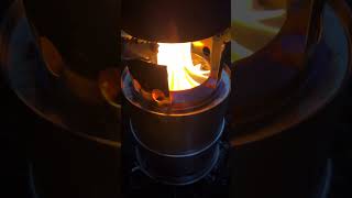 Quick dinner with the Canway twig stove camping bushcraft campfire truckcamping stanley shorts [upl. by Bocaj679]