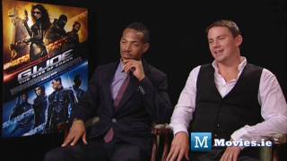 Channing Tatum amp Marlon Wayans talk GI JOE amp the advance reviews [upl. by Gannie]