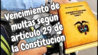 🔴 Analizando la prescripción de multas de tránsito con base en el artículo 29 de la Constitución [upl. by Gannie]