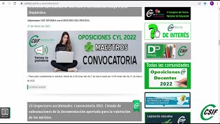 Tutorial para cumplimentar la solicitud de oposiciones Maestros 2022 en CyL [upl. by Pantin]