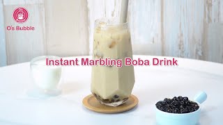 【Os Bubble】Instant Marbling Boba Drink  serving instruction [upl. by Kaslik]