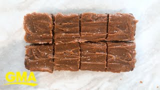 These nobake salted caramel brownies are guaranteed to melt in your mouth l GMA [upl. by Ecnaret]