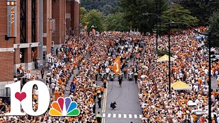 UT Football holds Vol Walk ahead of game against Kentucky [upl. by Ritch]