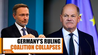 Chancellor OlafScholz Sacks Finance Minister Germanys Ruling Coalition Collapses [upl. by Yleik]