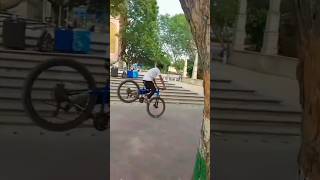 😱Rolling stoppie 🥵cycle stunt mtb shorts trending viralvideo 🚴🔥 [upl. by Adamsen197]