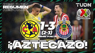 Resumen y goles  América 2133 Chivas  CL2023  Semis  TUDN [upl. by Ahsata917]