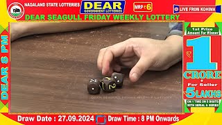 Nagaland Lottery Sambad FRIDAY Result Dear SEAGULL EVENING 8PM Draw 27092024 [upl. by Ailemac]