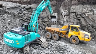 Kobelco SK35011 Loading Rock [upl. by Elaval]