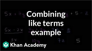 How to simplify a big expression by combining like terms  Algebra I  Khan Academy [upl. by Barnaba]