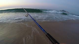 Fishing off the beach in Oaxaca Mexico part 1 [upl. by Ahsinuq579]