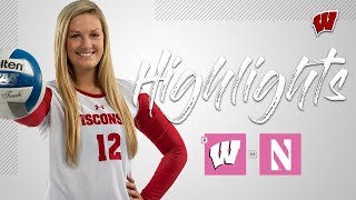 Wisconsin Volleyball  Highlights vs Northwestern [upl. by Assira217]