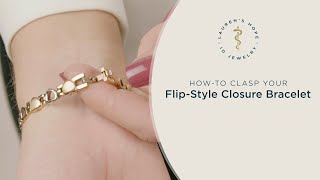 How to Clasp Your FlipStyle Closure Medical ID Alert Bracelet  Laurens Hope [upl. by Cordeelia]