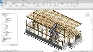 Revit Structure Vernacular Stairs and openings [upl. by Esilec]