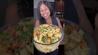 Big Back Snack Caesar Pasta Salad Ingredients in comments chefbae caesarpastasalad pastasalad [upl. by Laddy]