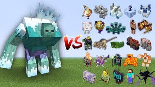 Mutant Frozen Zombie vs All Minecraft Bosses in Minecraft Mob Battle [upl. by Nylahs513]