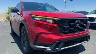 2025 Honda CRV Sport Hybrid  Radiant Red Metallic  Walkaround [upl. by Ellehsor828]