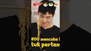 cha eun woo asmr eating challenge 🥓🍖🍝🥗🥘 fypシ btsarmy astro truebeauty chaeunwoo eunwoo 💜 [upl. by Aynor]