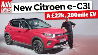 New 2024 Citroen eC3 – a £22k 200mile EV [upl. by Nolyat]