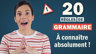 20 règles de grammaire SIMPLES à connaître ABSOLUMENT [upl. by Senn]