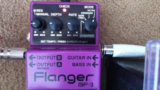 Boss Flanger BF3 Guitar Pedal NO TALKING Demo [upl. by Ahsieat]