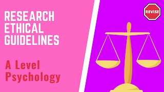 A Level Psychology  Ethical Guidelines [upl. by Zobe814]