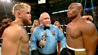 Jake Paul USA vs Anderson Silva Brazil  BOXING fight HD [upl. by Nnylyahs]