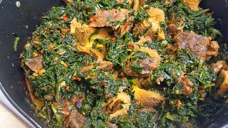 HOW TO MAKE EFO RIRO WITH FROZEN SPINACH AND KALE vegetablesoup eforiro [upl. by Reffotsirhc]