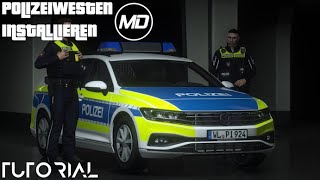 GTA5 POLIZEIWESTEN INSTALLIEREN  TUTORIAL DEU [upl. by Lekcim]