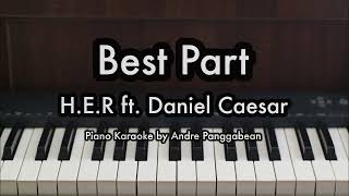 Best Part  HER ft Daniel Caesar  Piano Karaoke by Andre Panggabean [upl. by Azile]