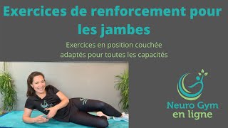 Exercices de renforcement pour les jambes à faire couché  étirements [upl. by Horodko]