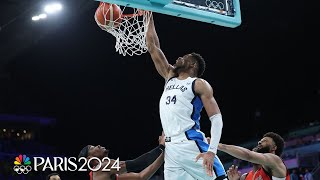 Watch Giannis Antetokounmpos best highlights against Canada  Paris Olympics  NBC Sports [upl. by Keven]