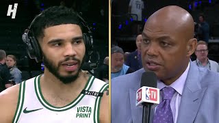 Jayson Tatum joins NBA TV Talks Game 3 Win amp 30 Series Lead vs Mavs  2024 NBA Finals [upl. by Seravaj]