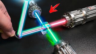 MEZCLE LASERS de COLORES con un PRISMA RGB [upl. by Enirehtacyram939]