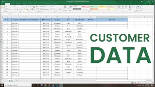 How to Maintain Customers Records in Excel  Customers Data Master Sheet [upl. by Ahtiek]