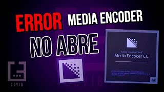 Solucion a error media encoder no abre [upl. by Nosille352]