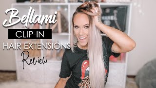 Bellami 20quot Clip In Hair Extensions Ash Blonde 60 Review [upl. by Ennaear]