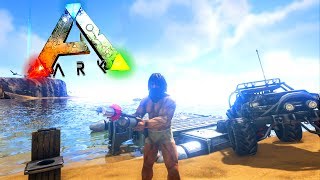 ARK COMANDOS SPAWNEAR LANCHA MOTORA HARPOON BUGGY Y INODORO  ARK SURVIVAL EVOLVED [upl. by Kendal]