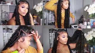 KNOTLESS PASSION BRAID TUTORIAL ON MYSELF 🔥 [upl. by Adham]