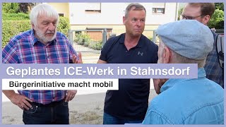 Geplantes ICEWerk Stahnsorf  Bürgerinitiative macht mobil  Treffen mit LinkenPolitiker [upl. by Aleyam]